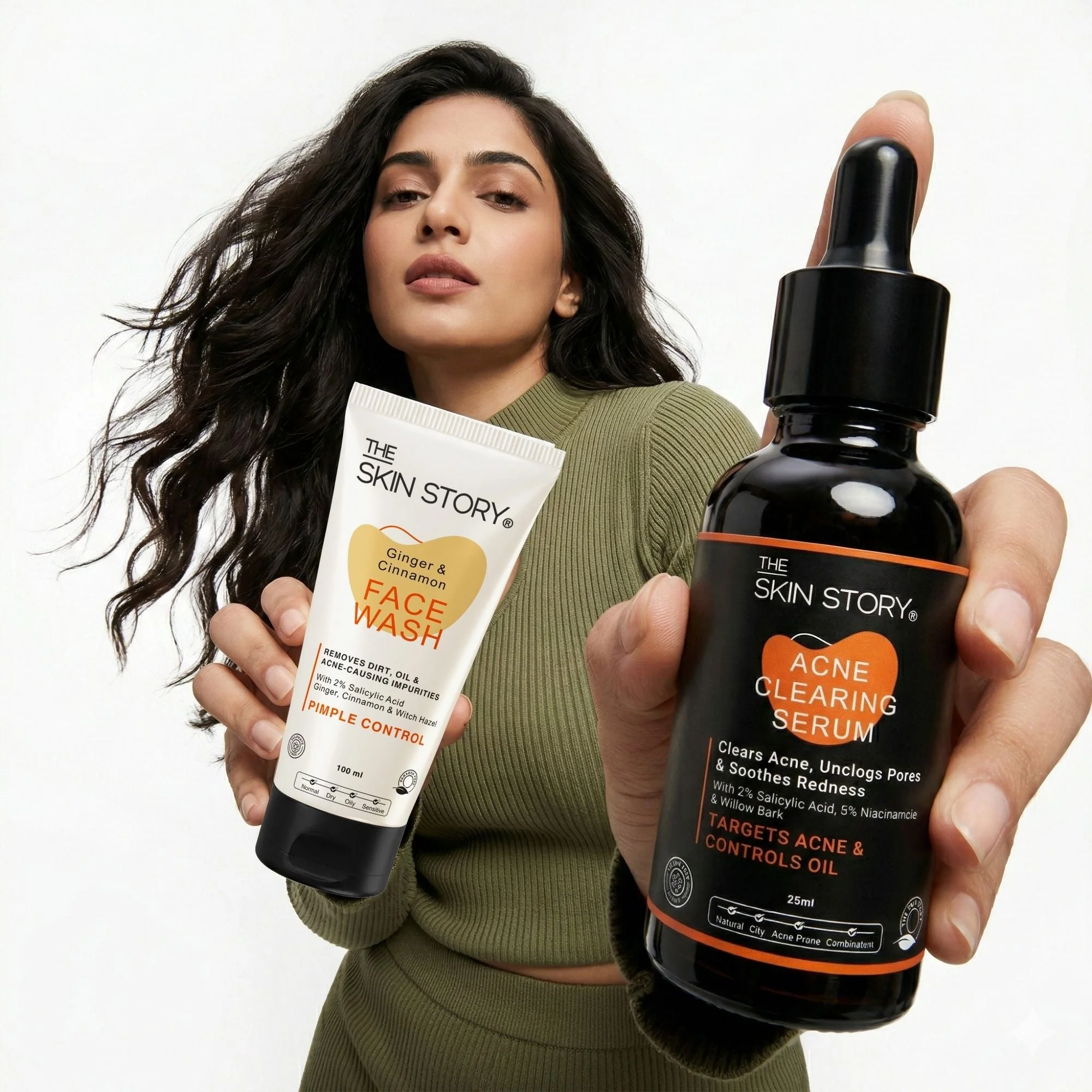 Mild Acne 2-Step Starter Regime Facewash & Serum Combo - Image 12