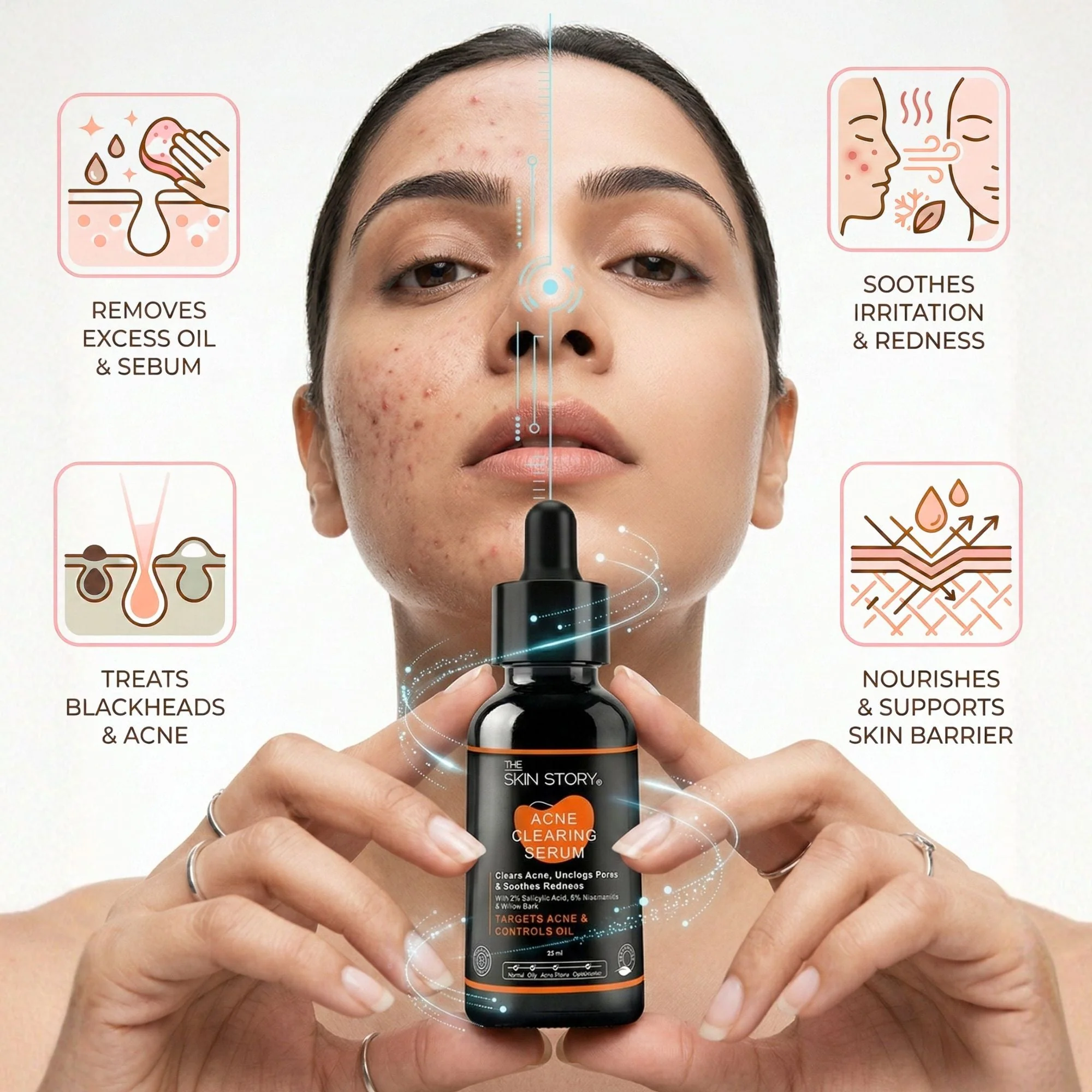 Mild Acne 2-Step Starter Regime Facewash & Serum Combo - Image 13