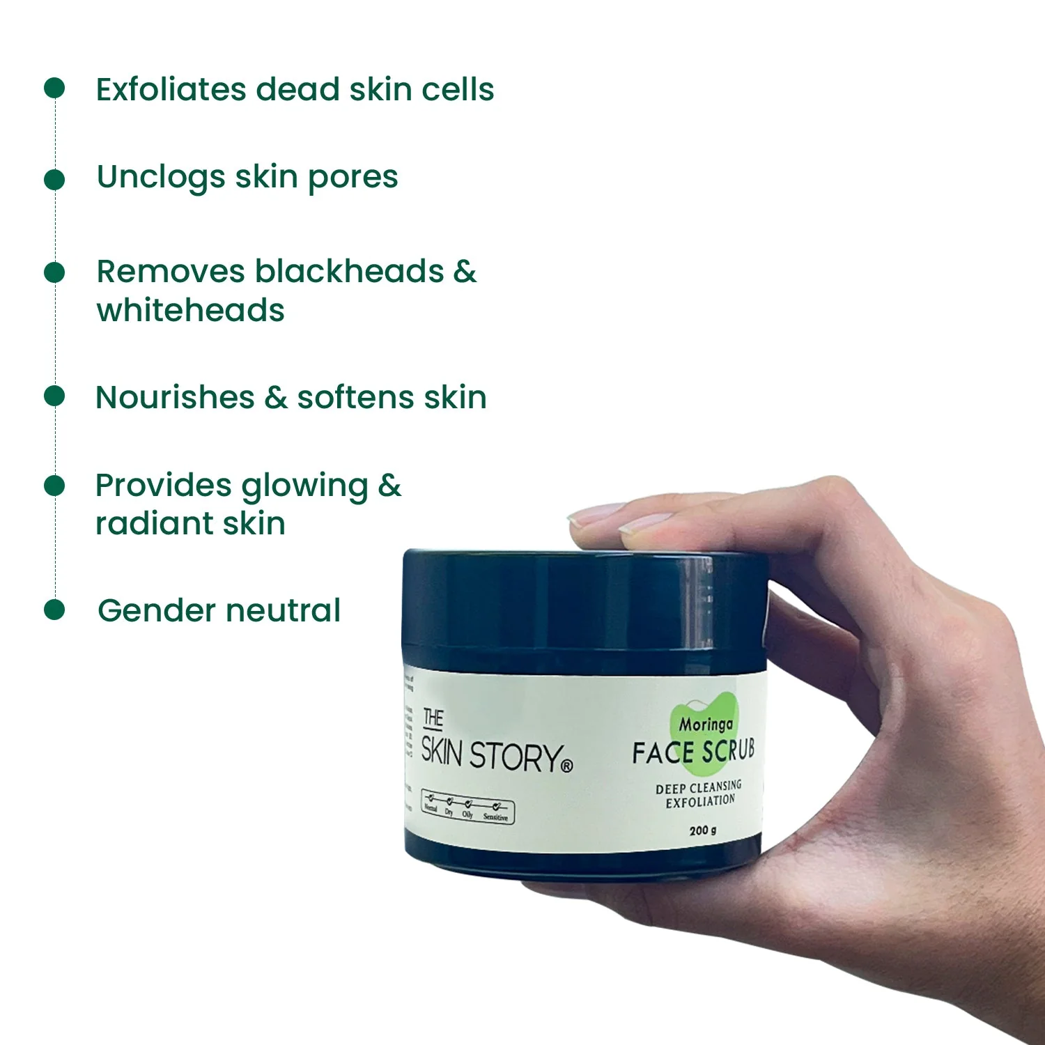 Moringa Face Scrub, 200g - Image 3