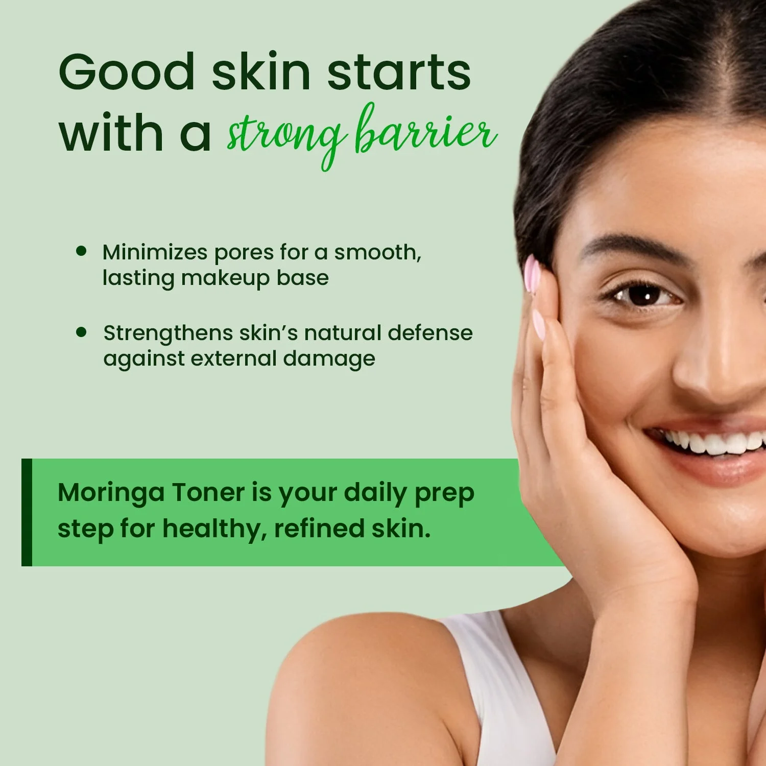 Soothing & Pore Minimizing Moringa Toner, 200ml - Image 2