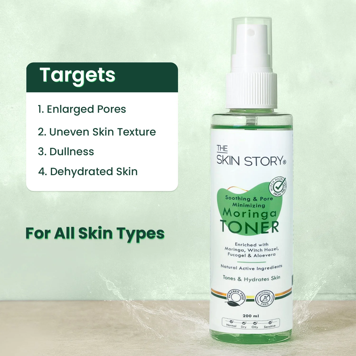 Soothing & Pore Minimizing Moringa Toner, 200ml - Image 3
