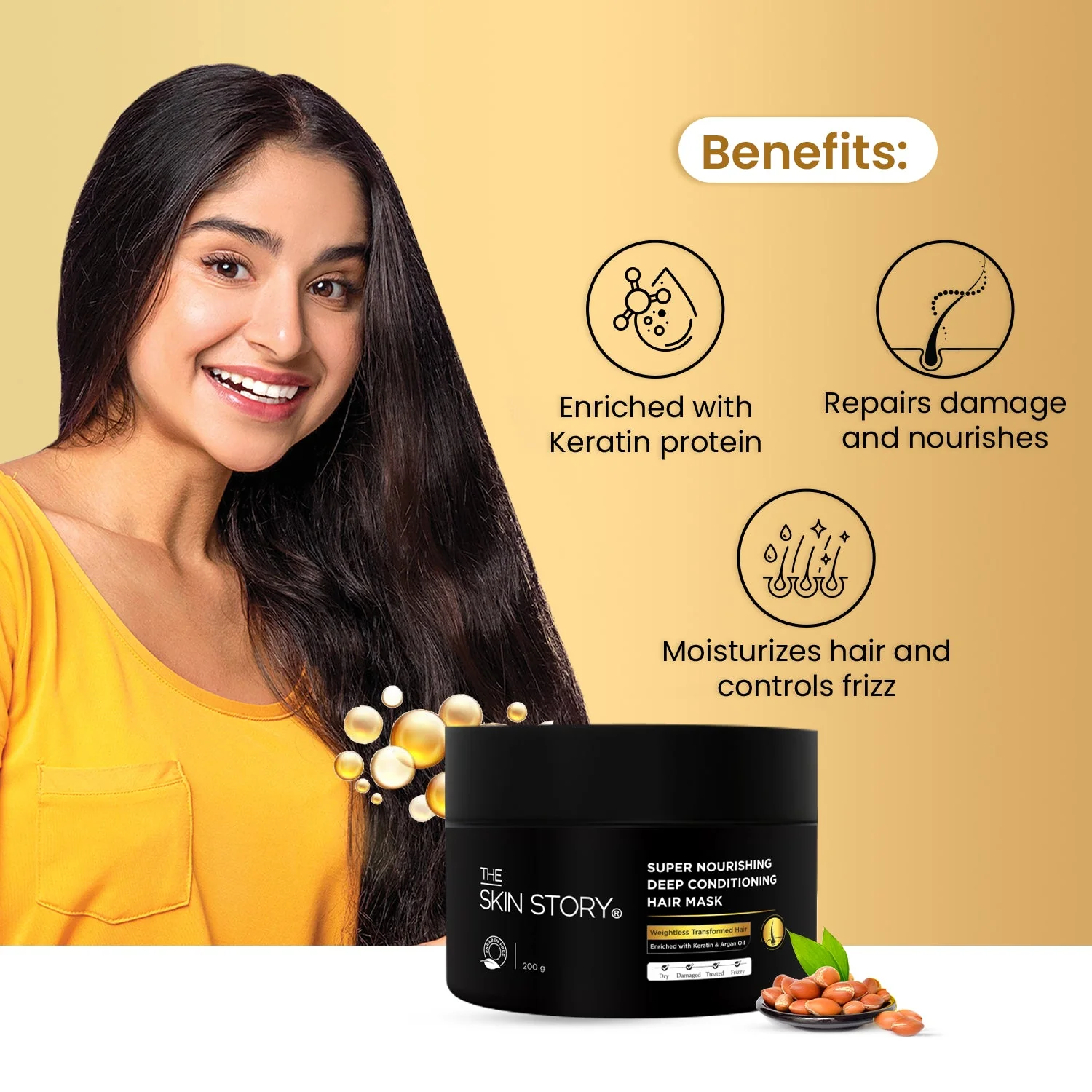 Sulphate Free Keratin Shampoo, Hair Serum & Hair Mask - Image 8