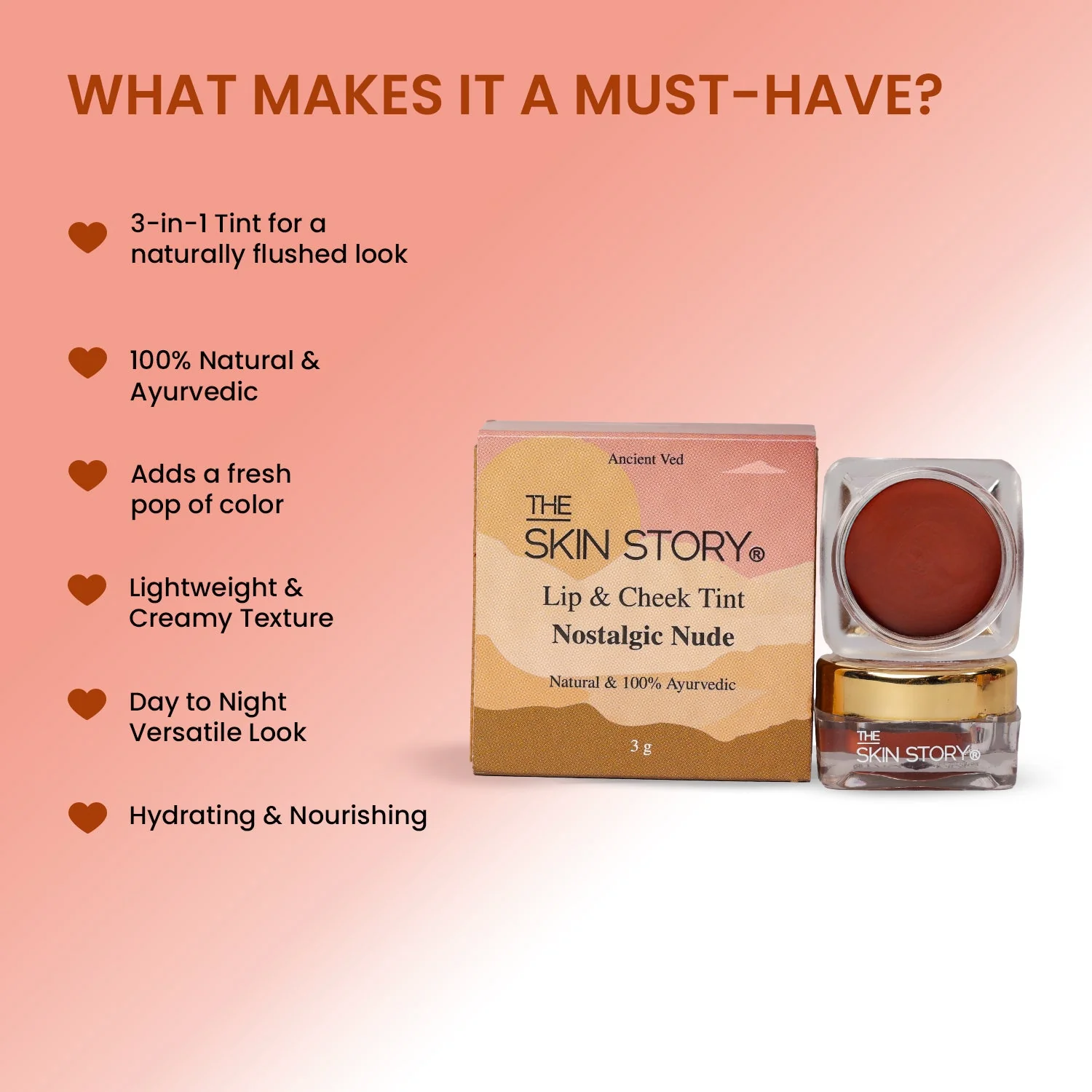 Lip & Cheek Tint Nostalgic Nude - Image 4