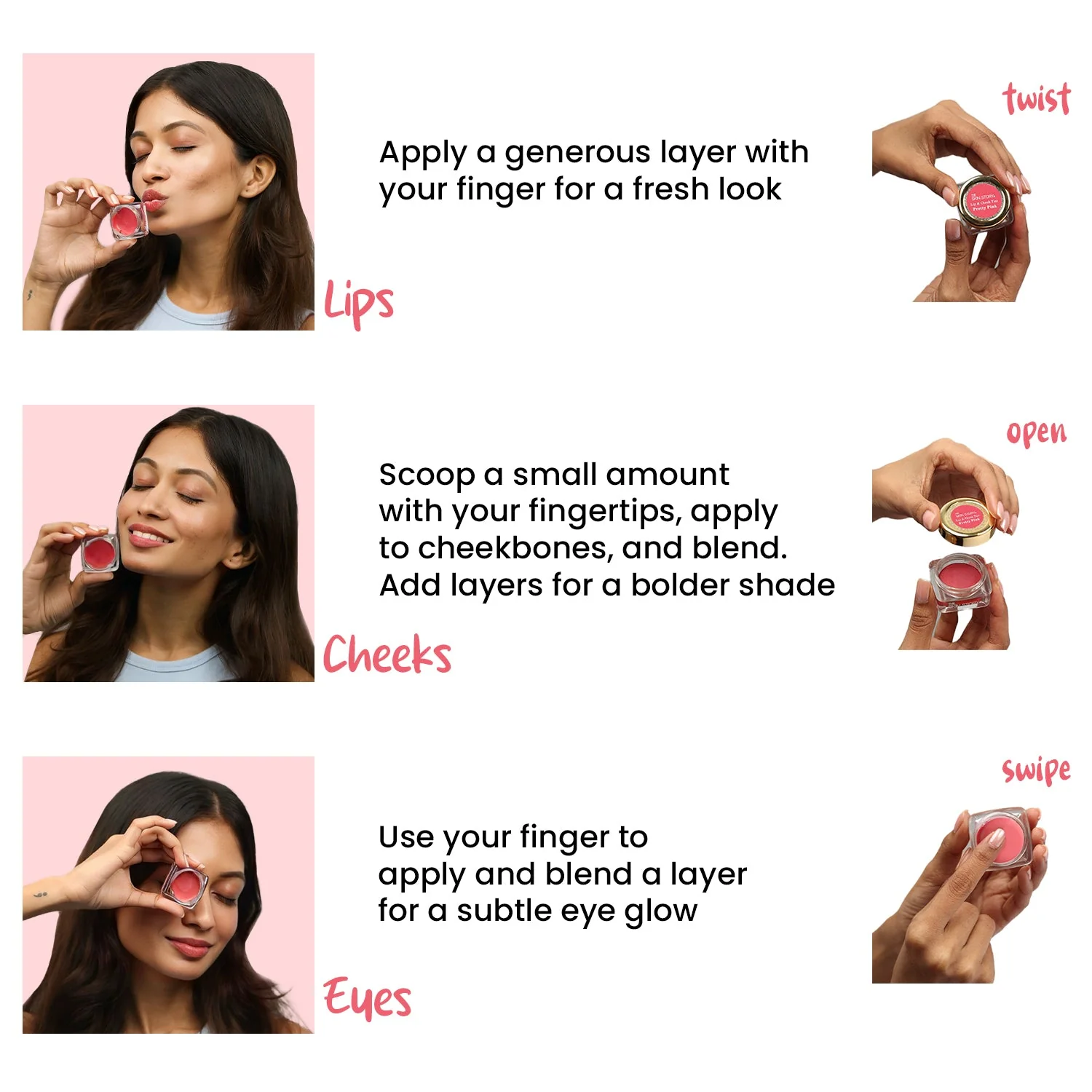 Lip & Cheek Tint Pretty Pink - Image 7