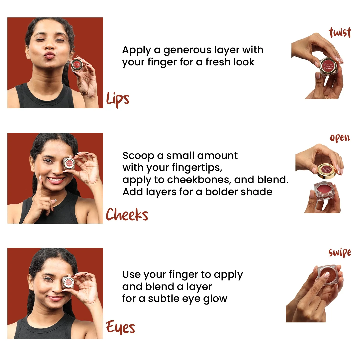 Lip & Cheek Tint Radiant Rust - Image 8