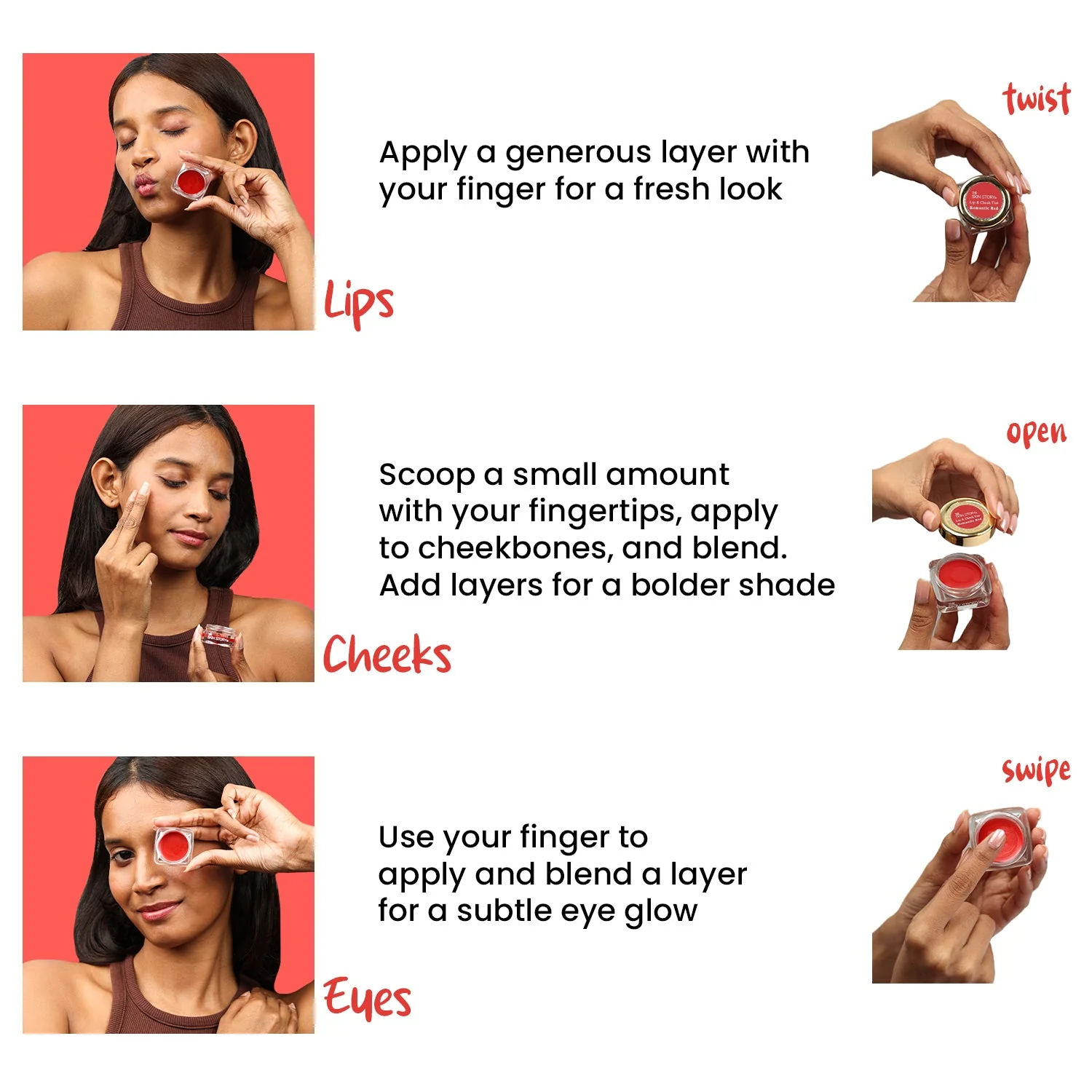 Lip & Cheek Tint Romantic Red - Image 8