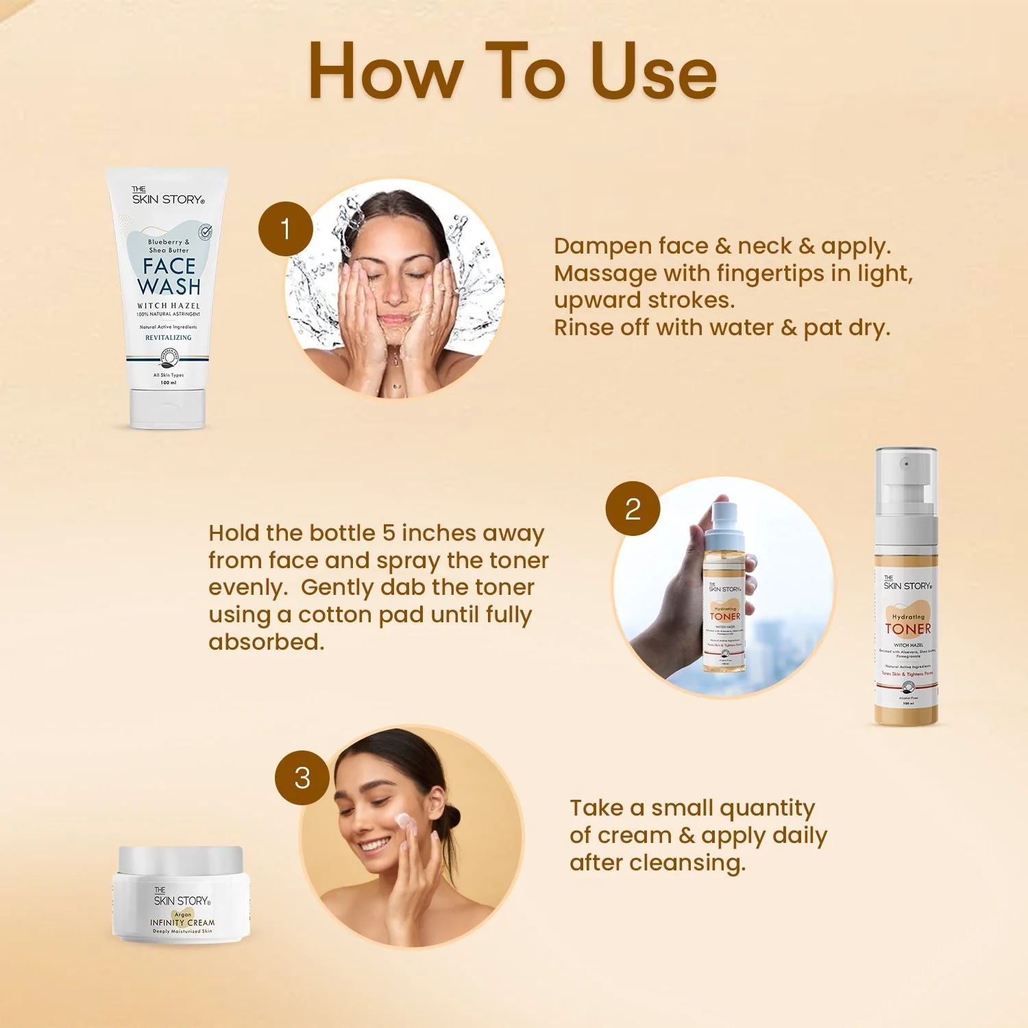 The Skin Story Simple Skincare Trio (CTM) (The Skin Story Blueberry Facewash, 100g The Skin Story Witch Hazel Toner, 100ml The Skin Story Argan Infinity Cream, 50g) - Image 7